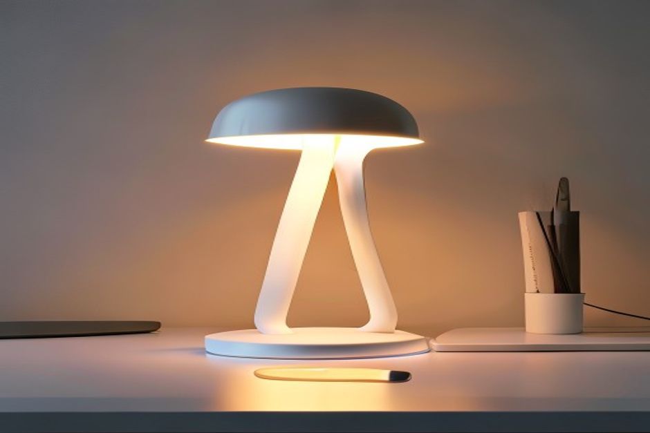 Lámpara de Escritorio LED con Cargador Inalámbrico